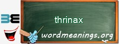 WordMeaning blackboard for thrinax